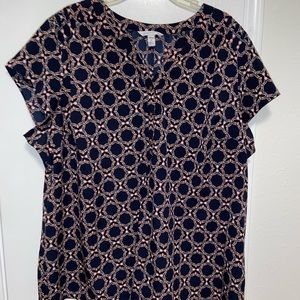 Womens 3X Navy Blouse